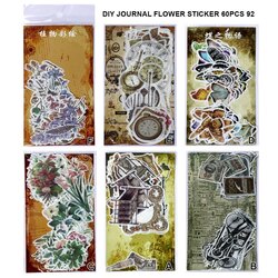 DIY JOURNAL FLOWER STICKER 60PCS 92 TZ1809P